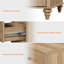 Buffet 68 po avec 4 portes et 2 tiroirs, grande table basse avec beaucoup de rangement, ensemble de 2-833299138