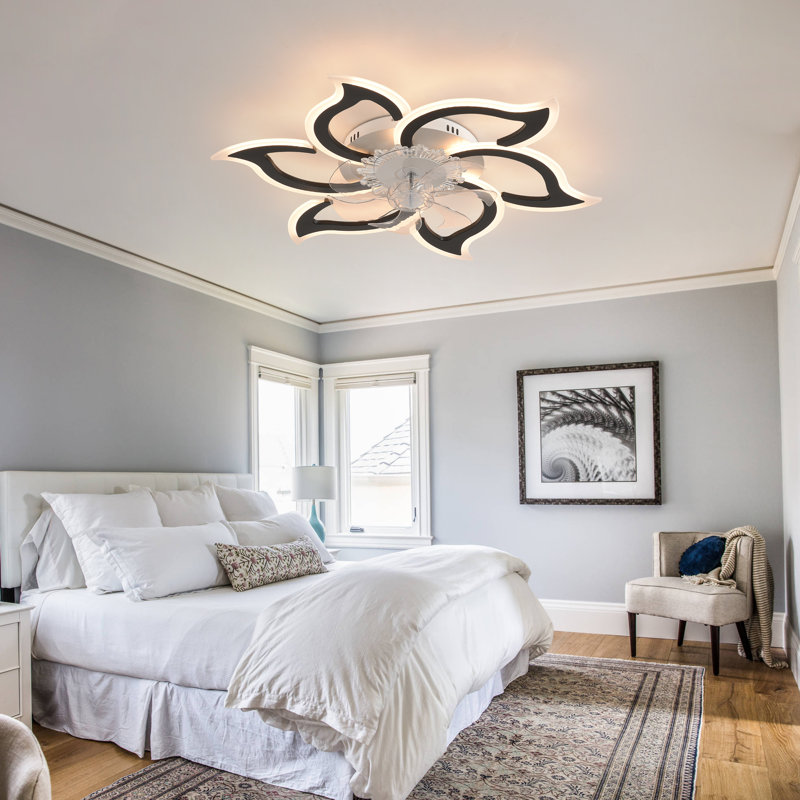 Ventilateur de plafond à DEL à intensité variable réversible à 7 pales 33,46 po Kazuhito avec télécommande et application