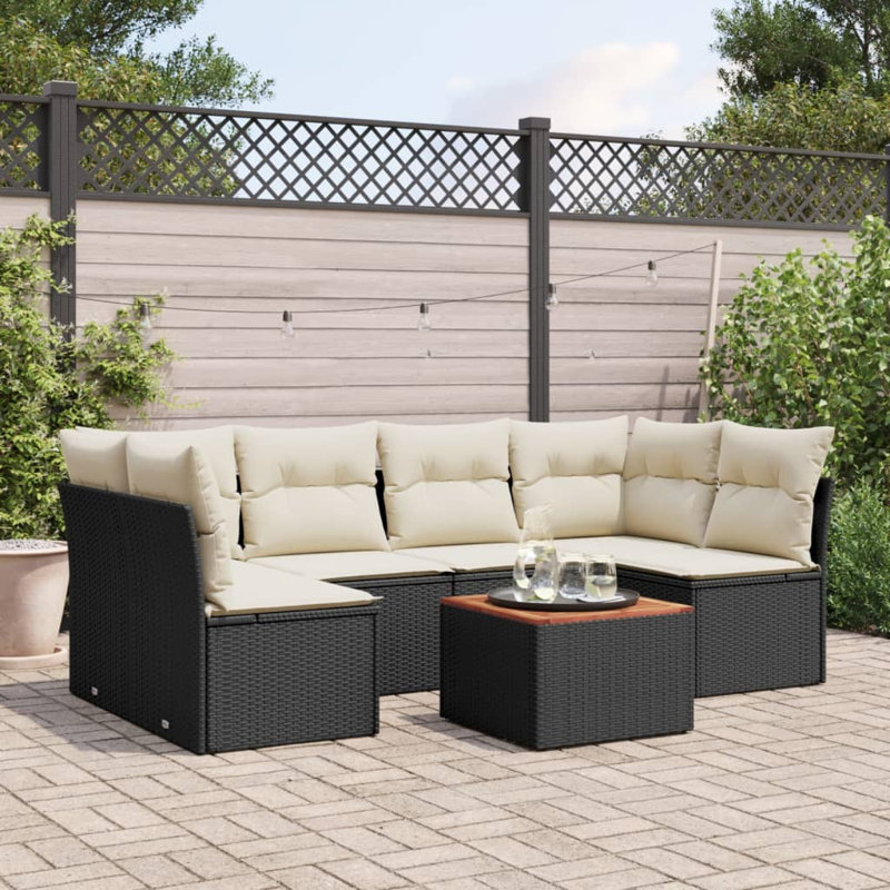 Grand canapé modulaire en rotin PE Vidaxl