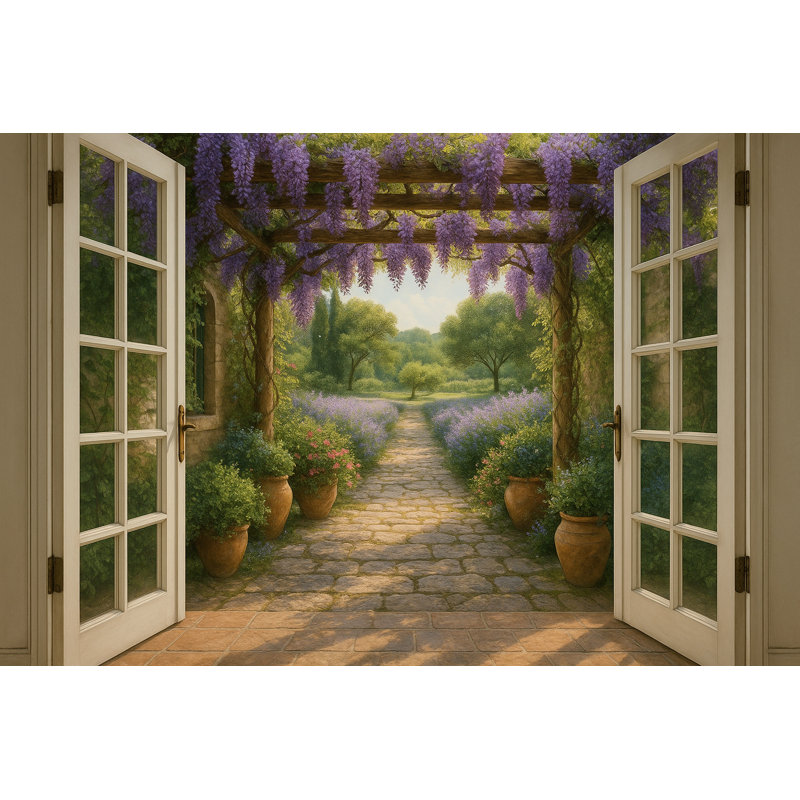 Art sur toile Garden Pathway - Mauve, H 24 po x l 36 po