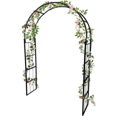 Garden Arch Trellis, Outdoor Metal Garden Arbor for Climbing Plants, Wedding Arches for Ceremony, Garden Archway for Lawn, Patio, Backyard