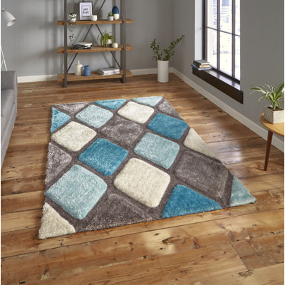 Curtisha area rug Hand Tufted Rectangle Grey