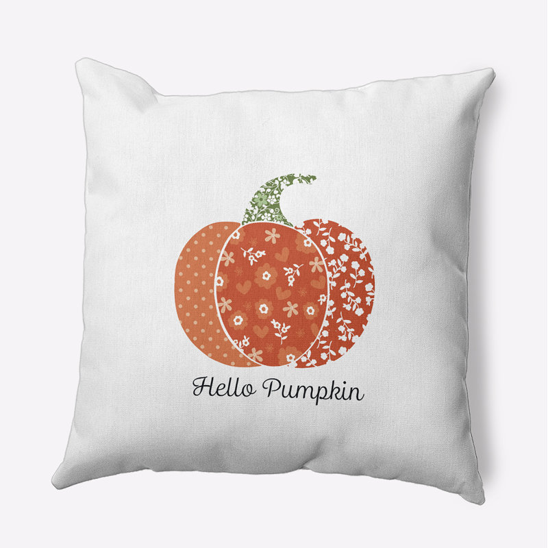  Housse et insert de coussin décoratif en polyester pour intérieur / extérieur E par Design, 18 po x 18 po, Orange récolte