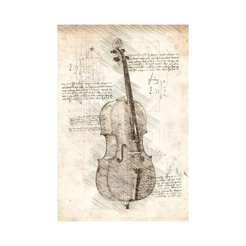 Cello by Cornel Vlad - Wrapped Canvas Print, 101.6 cm H x 66.04 cm W x 1.91 cm D