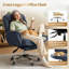 Chaise de bureau en molleton Snowflake avec accoudoirs pliables et lit pour animaux-163685079
