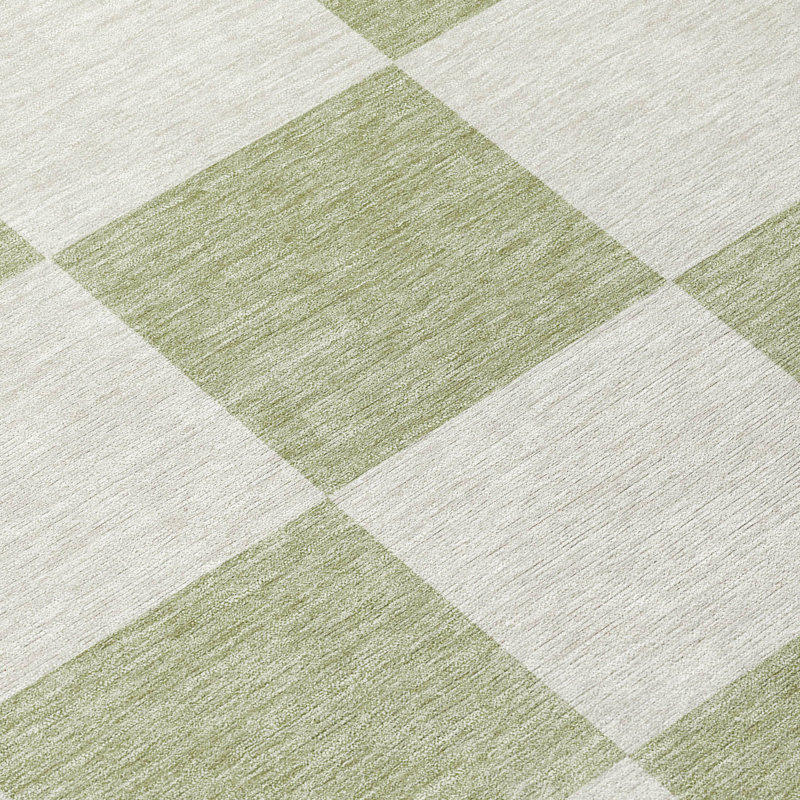 Tapis géométrique lavable à la machine intérieur / extérieur ACN2345, Rectangle 9 pi x 12 pi