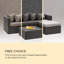 Blumfeldt 5 Seater Rattan Sofa Set