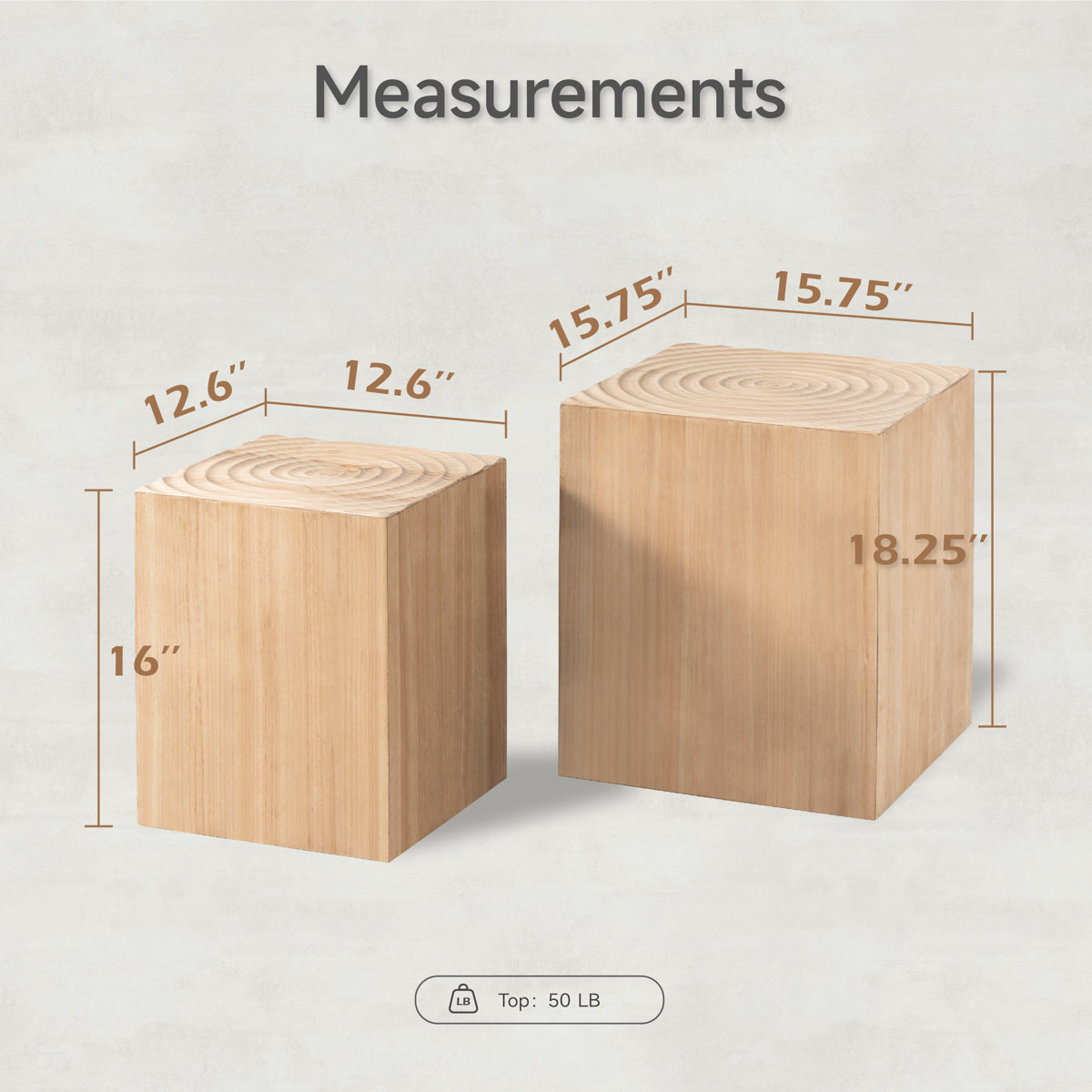 Foundry Select Bahiyyah 2 Piece Tree Stump End Table Multiple Styling ...