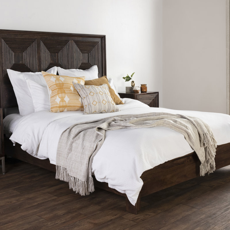 Manette Tasmin 100% Cotton Duvet Cover, King Duvet Cover, White
