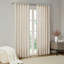 Faux Linen Rod Pocket And Back Tab Fleece Lined Curtain Panel(Only 1 Pc Panel)-262476296