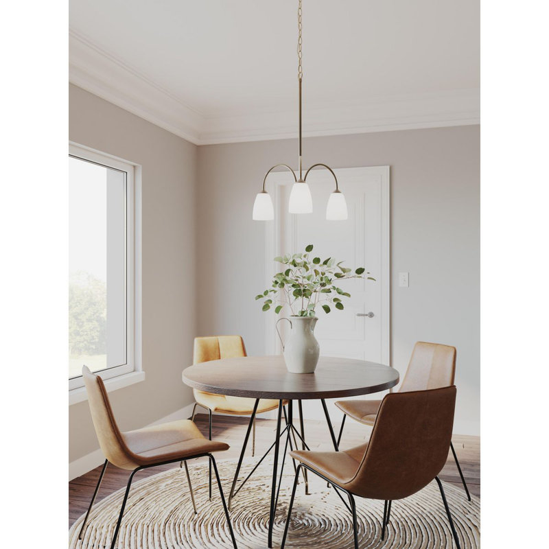 Gather 3 - Light Dimmable Classic / Traditional Chandelier, Antique Bronze