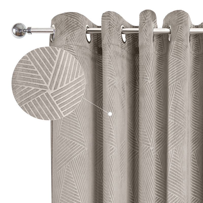 Blackout Curtain Panel Pair, 116cm Width x 137cm Drop, Cream