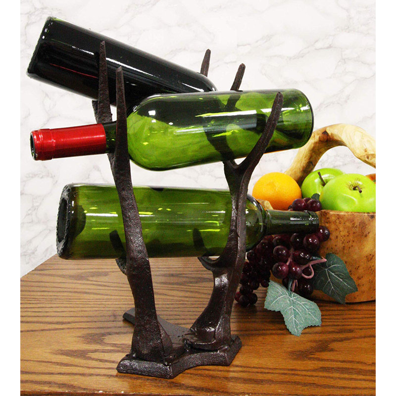 Archuleta Tabletop Wine Bottle Rack in Brown