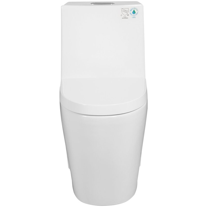 Dual-Flush Elongated Toilet, 12" Rough-in, 1.1/1.6GPF Water-Saving, 1000g MAP, Sturdy White Ceramic