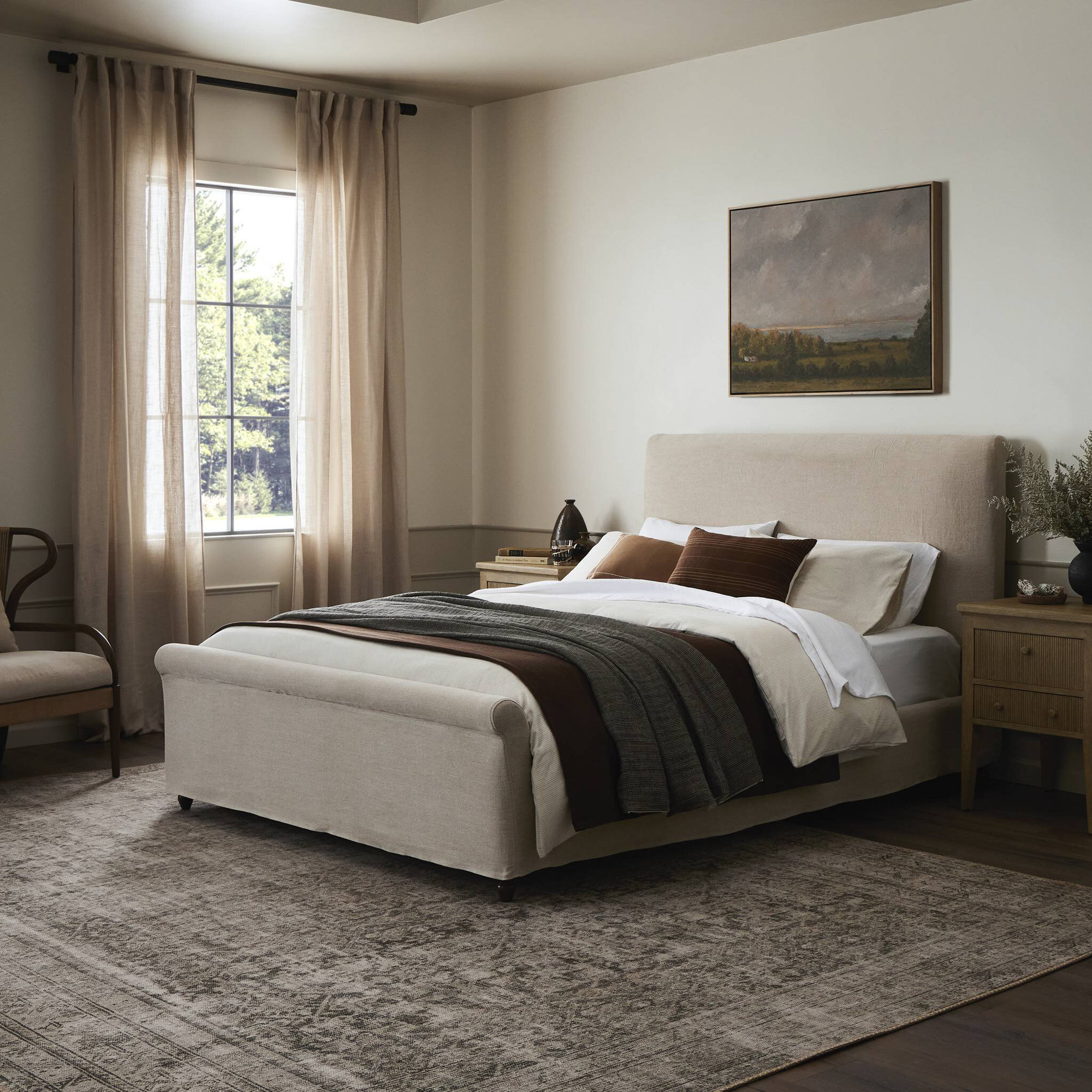 Dalia Bed, King, Cream