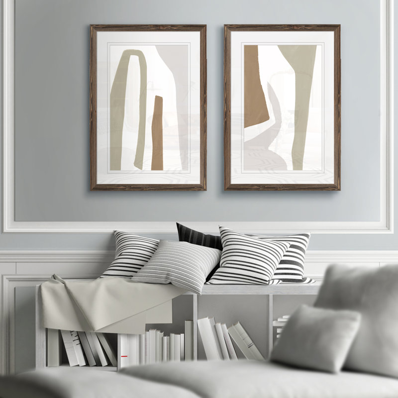 « format folâtre i » par vincent van gogh, ensemble de 2 reproductions de cadres photo, H 20 po x l 16 po x P 1,25 po, Blanc