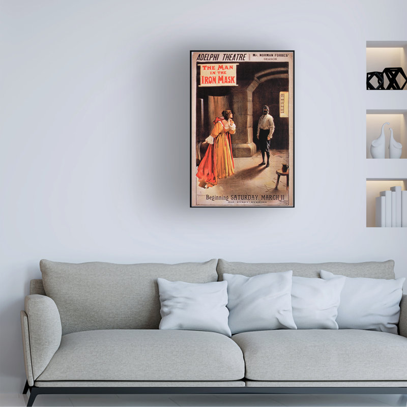 Albert Morrow, «The Man In The Iron Mask At The Adelphi Theatre», art sur toile, H 19 po x l 12 po