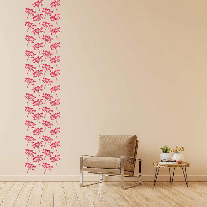 Plants & Flowers Wall Decal, Pink