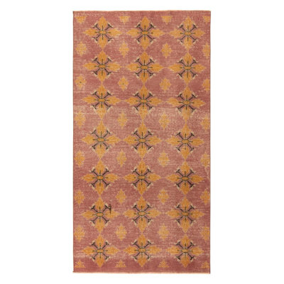 One-of-a-Kind Rectangle 4'3" X 7'7" Area Rug in Orange/Pink