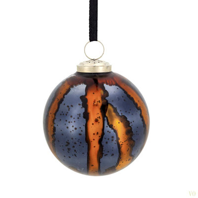 D3.9" Christmas Ball Ornaments, Glass Decorative Hanging Ball Christmas Tree Ornaments For Holiday Party Decorations, Set Of 6
