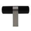 Bouton en T de 1 à 3/4 po, noir mat, métal (ensemble de 28)