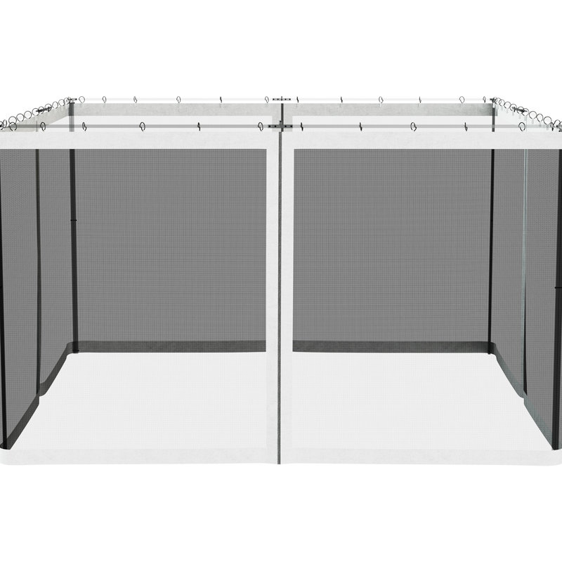 Remplacement de la paroi latérale du pavillon de jardin 10 pi x 12 pi, blanc - espace extérieur contre les insectes et les débris, installation rapide Gardez la zone de la baie propre et simple