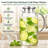 128oz High-Borosilicate Clear Glass Water Pitcher