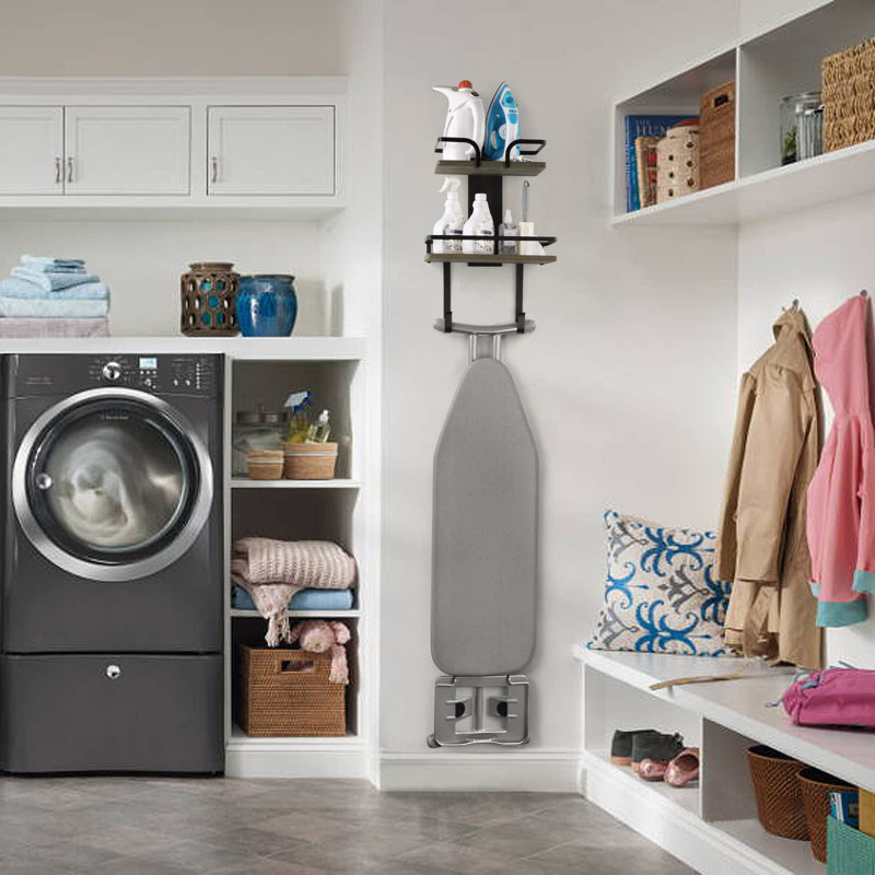 COOREL Ironing Board Hanger Wall Mount, 2-Layer Iron And Ironing