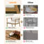 Ensemble repas d'extérieur en aluminium 7 pièces, 6 chaises et table 63,8 po Seehill avec trou pour parasol 2,2 po Seehill