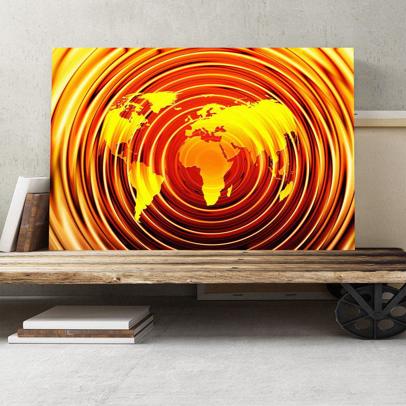 World Map Photographic - Wrapped Canvas, 40cm H x 60cm W