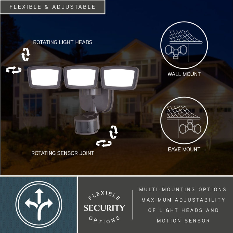 Bronze LED Outdoor Motion Sensor Security Flood Light