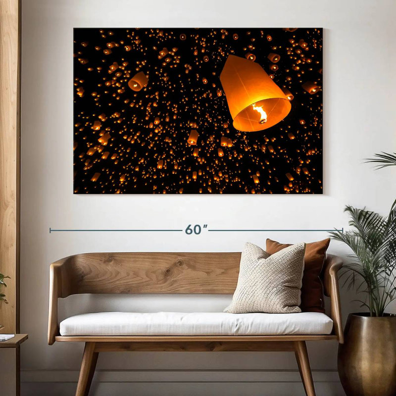 Rorry Lanterns In The Sky, 34" H x 51" W