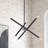 6 Light Black Small Chandelier
