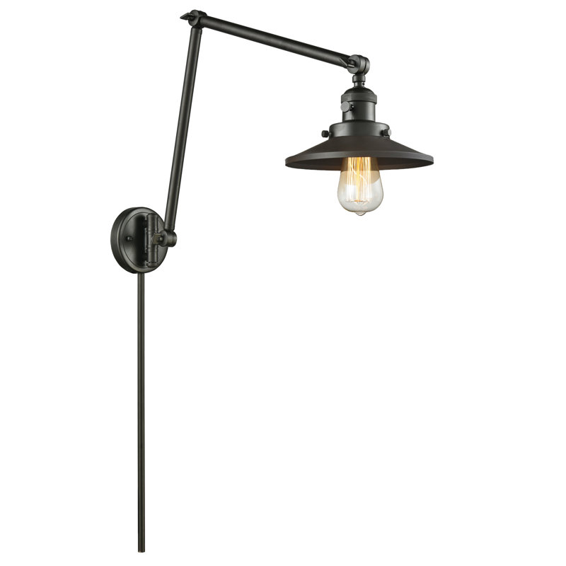 Lampe murale avec bras pivotant double 1 lumière Gault, Bronze huilé, Bronze huilé, Ampoule non incluse