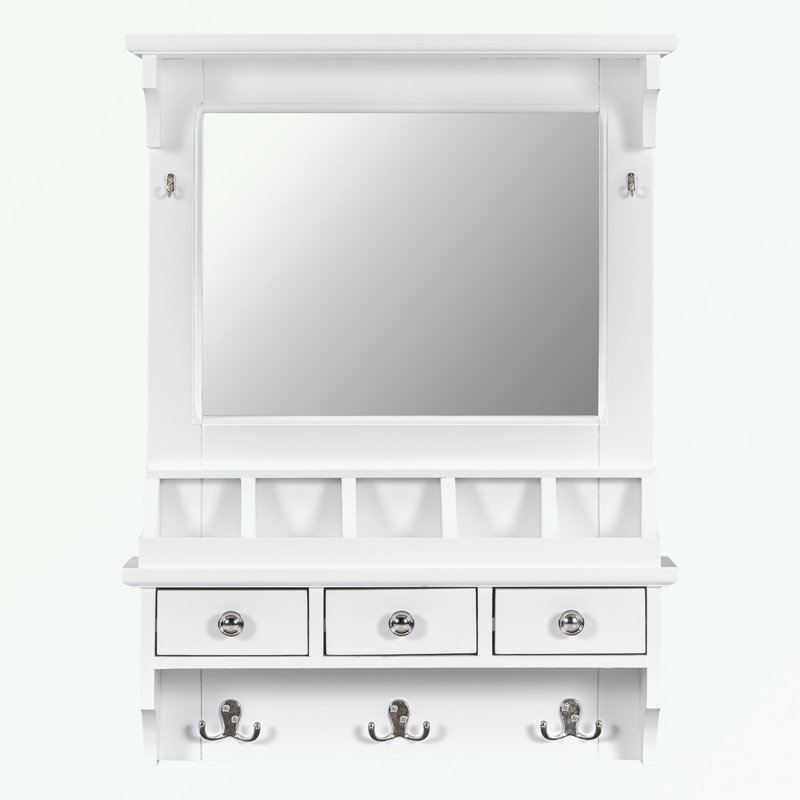 Meuble-lavabo flottant avec grand miroir et tiroir