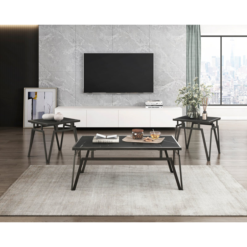 Ensemble de tables d'appoint 3 pièces Modern