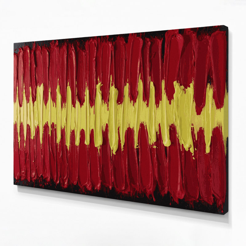 Neo Expressionism 3 Red Canvas Wall Art