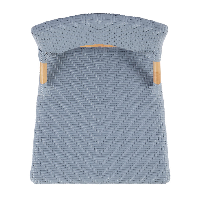Creanly Rattan  Counter Stool, Blue