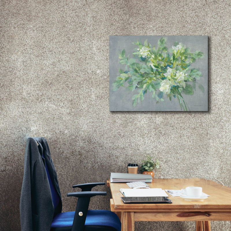 «Bouquet For You Greenery» par Danhui Nai, art mural sur toile, H 26 po x l 34 po