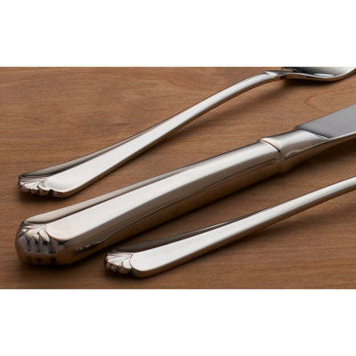 Oneida Juilliard Fine Flatware Dinner Spoon, Dishwasher Safe, Set of 4, Metallic