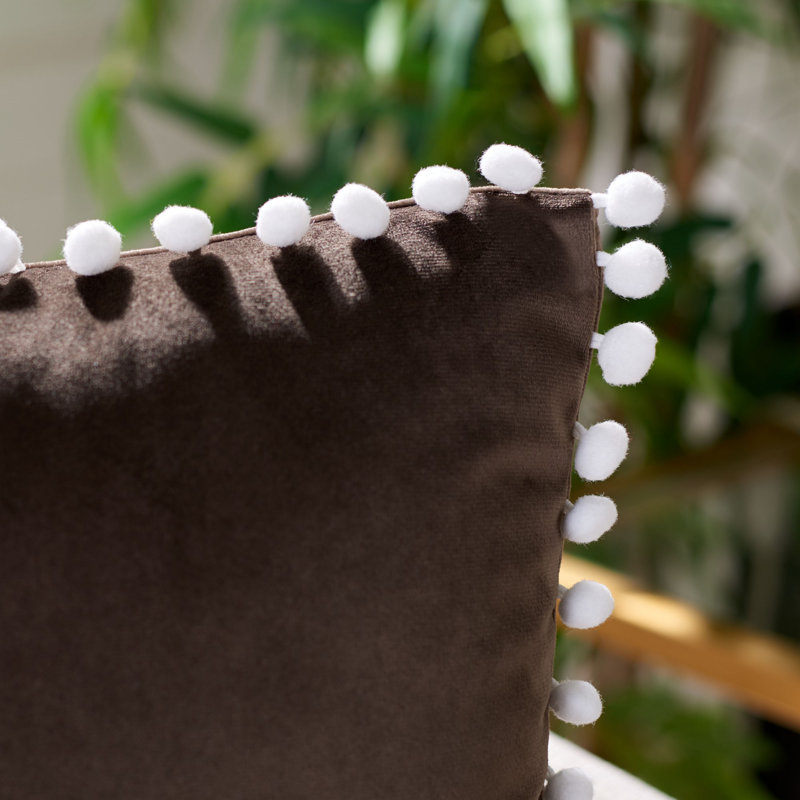 Pom-poms Reversible Throw Pillow