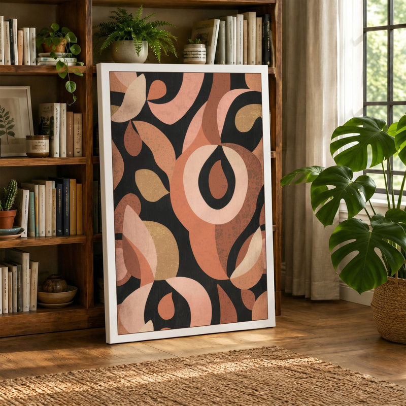 Flowing Forms Mid-Century - Wrapped Canvas, Cream Border, 30x20 - 76.2 x 50.8 cm