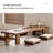 Brown Solid Wood Rectangular Coffee Table-108974048