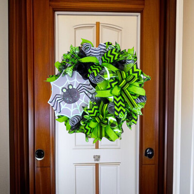 Halloween Spider Web Deco Mesh Wreath