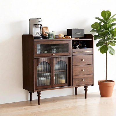 Solid Wood Multi-functional Storage Sideboard