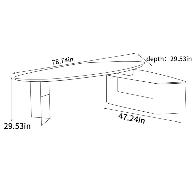 Oppelt, 29.53" H x 78.74" W x 47.24" D