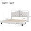 Lit plateforme tapissier avec tête de lit courbée et détails capitonnés Diamond, beige