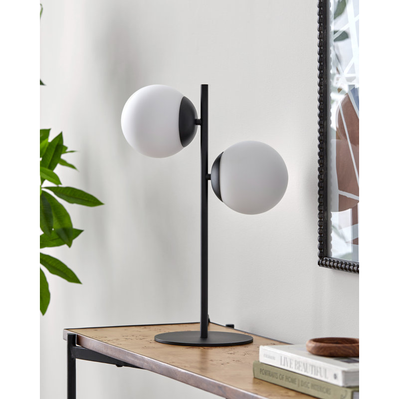 Lampe de table Dianna, H 20 po x l 14 po x P 14 po, Noir