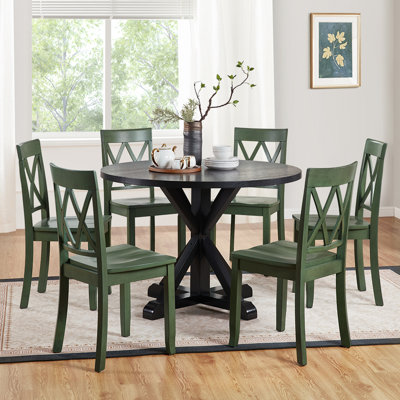Brookner Wood Cross-Back Dining Chairs