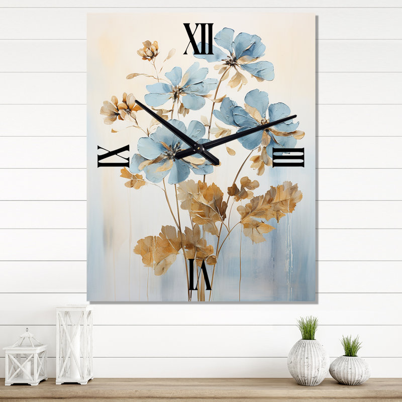 Horloge murale Burghart - Geraniums, Grand